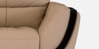 Davos Leatherette 3 Seater Sofas In Beige Color