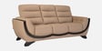 Davos Leatherette 3 Seater Sofas In Beige Color