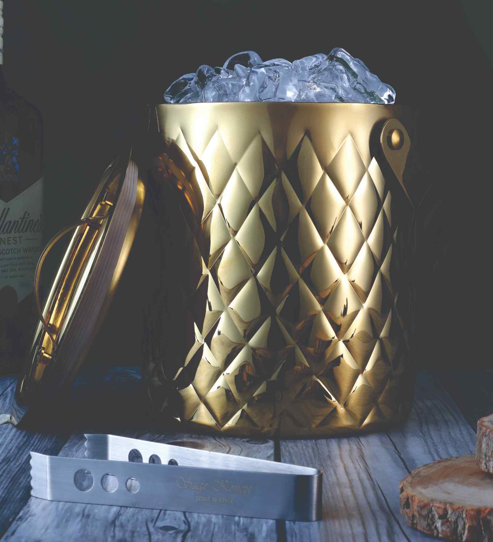 Daimond Ice Bucket Gold