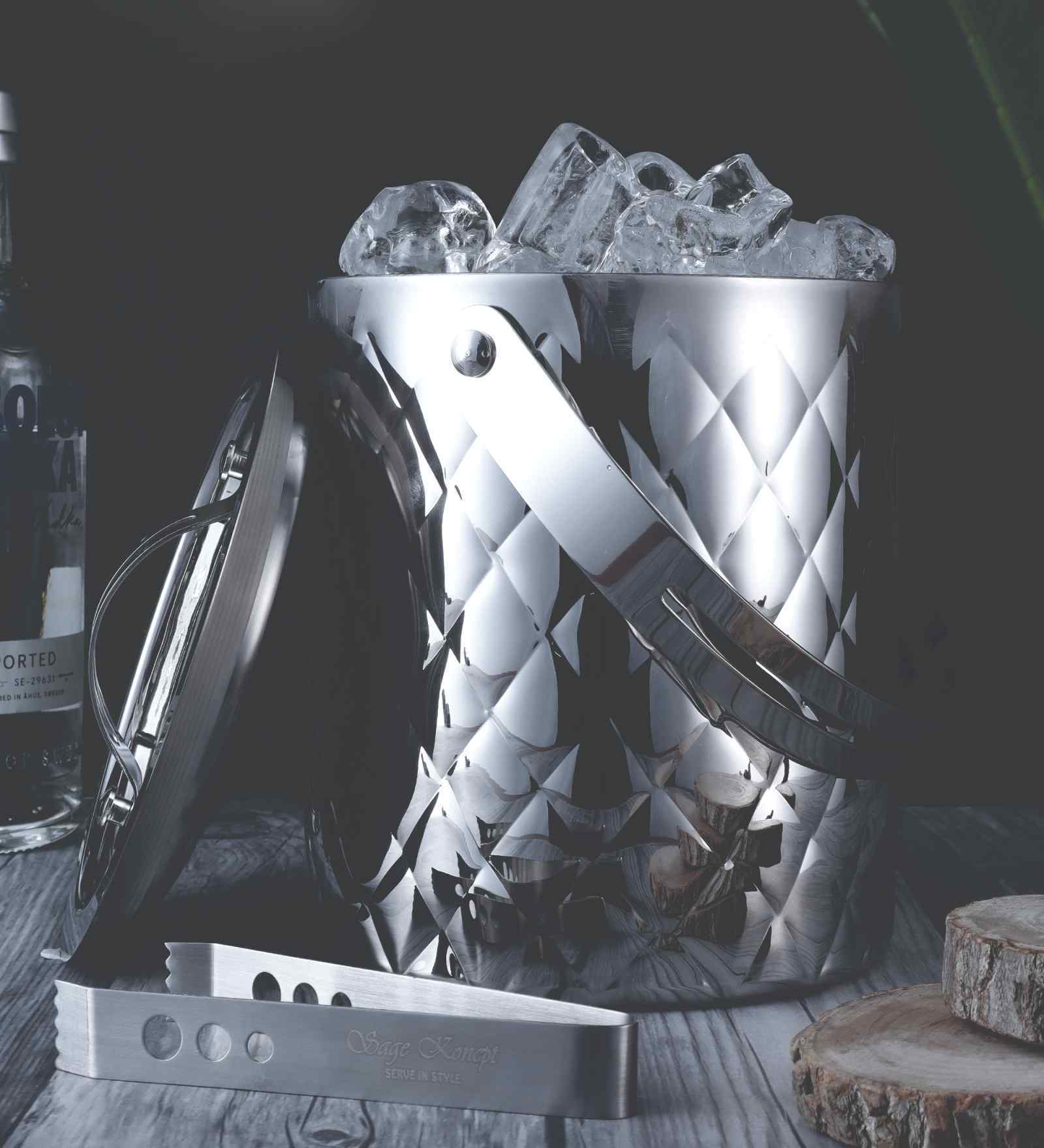 Daimond Ice Bucket Silver