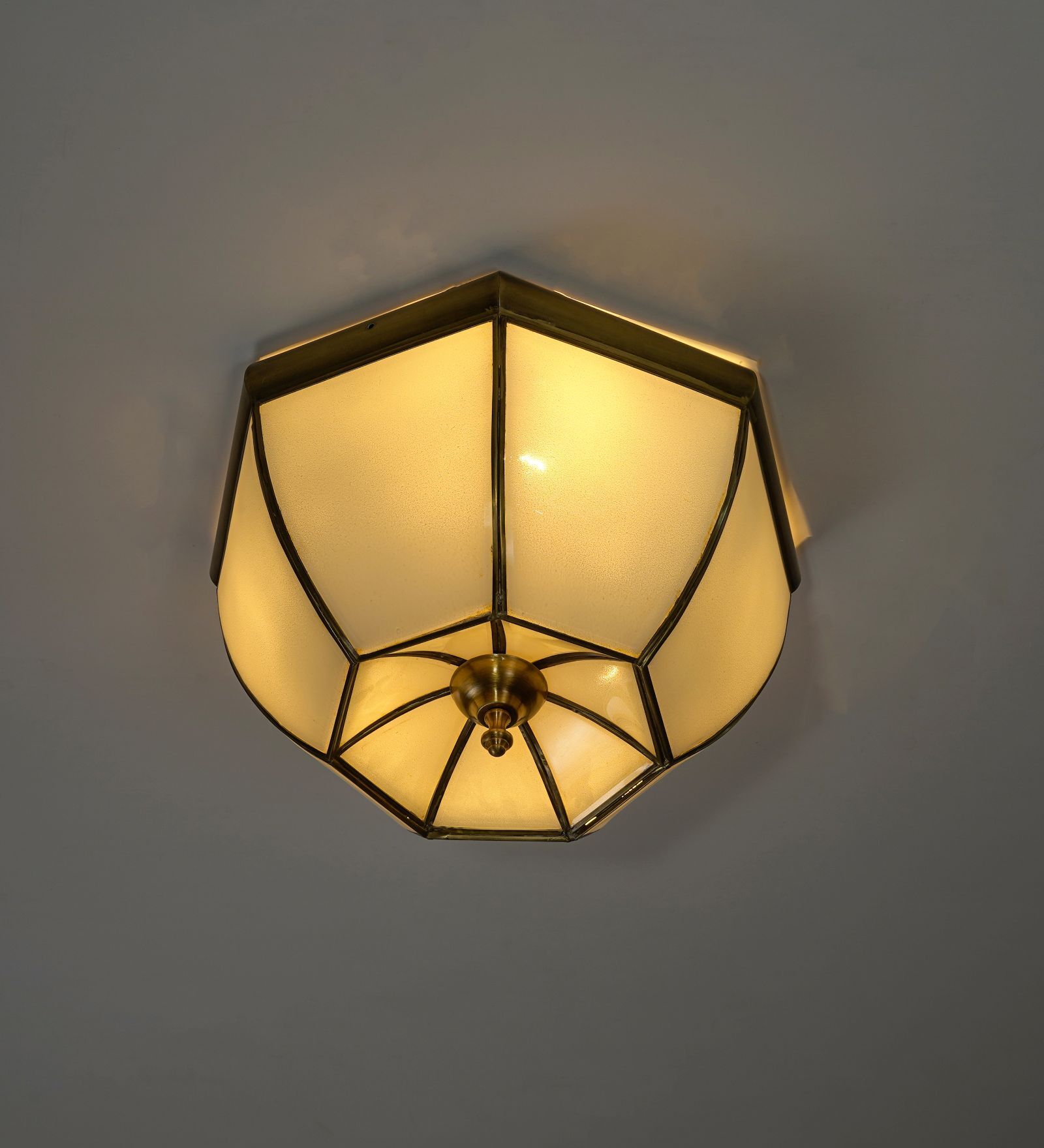 Dakota Brass & Glass Ceiling Light