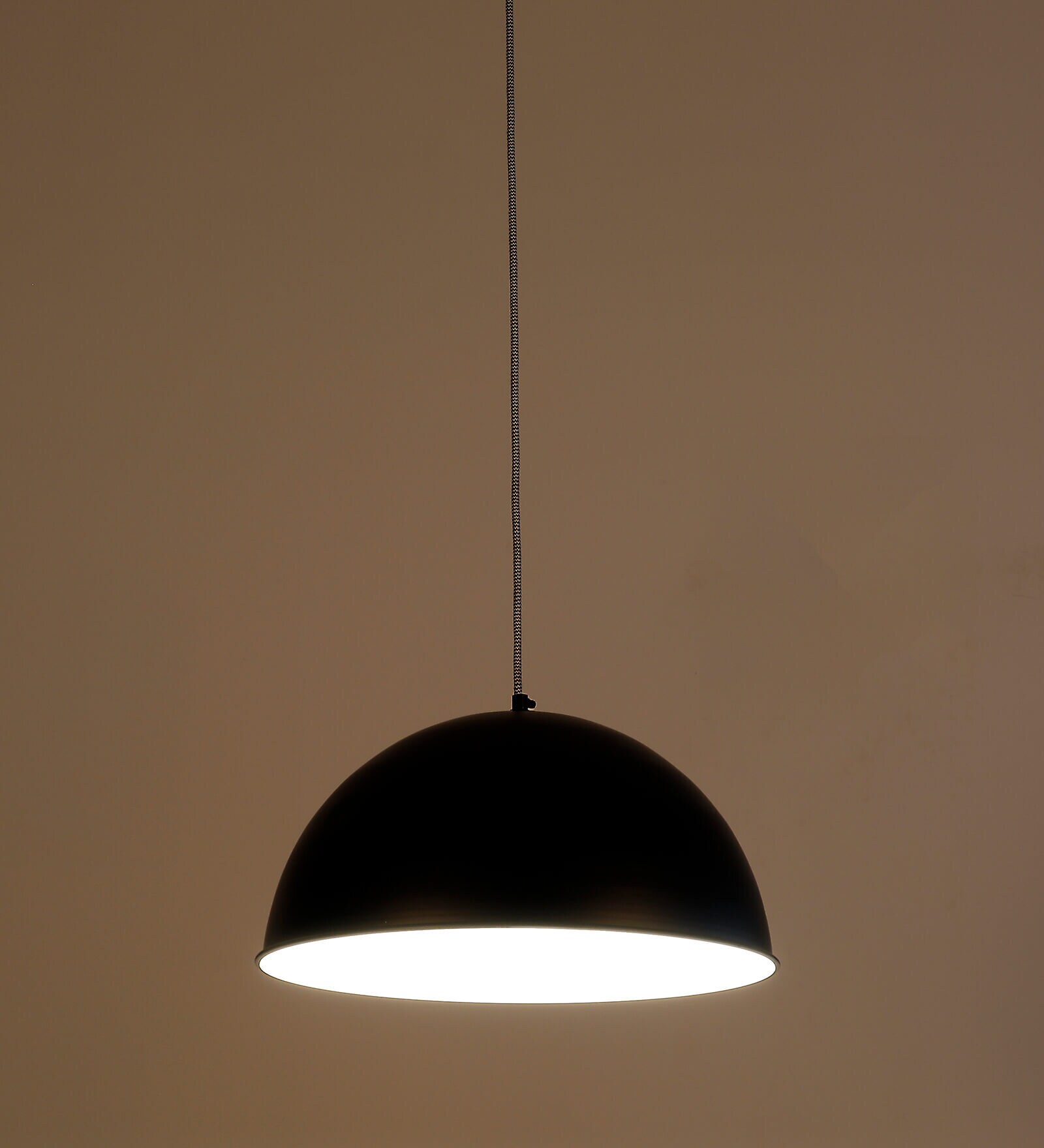 Damen 16 Inch Black Black Dome Pendant Hanging Light