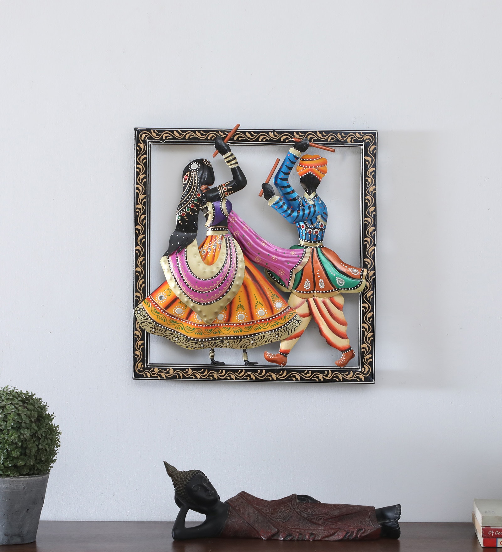 Dandiya Multicolour Iron Wall Art