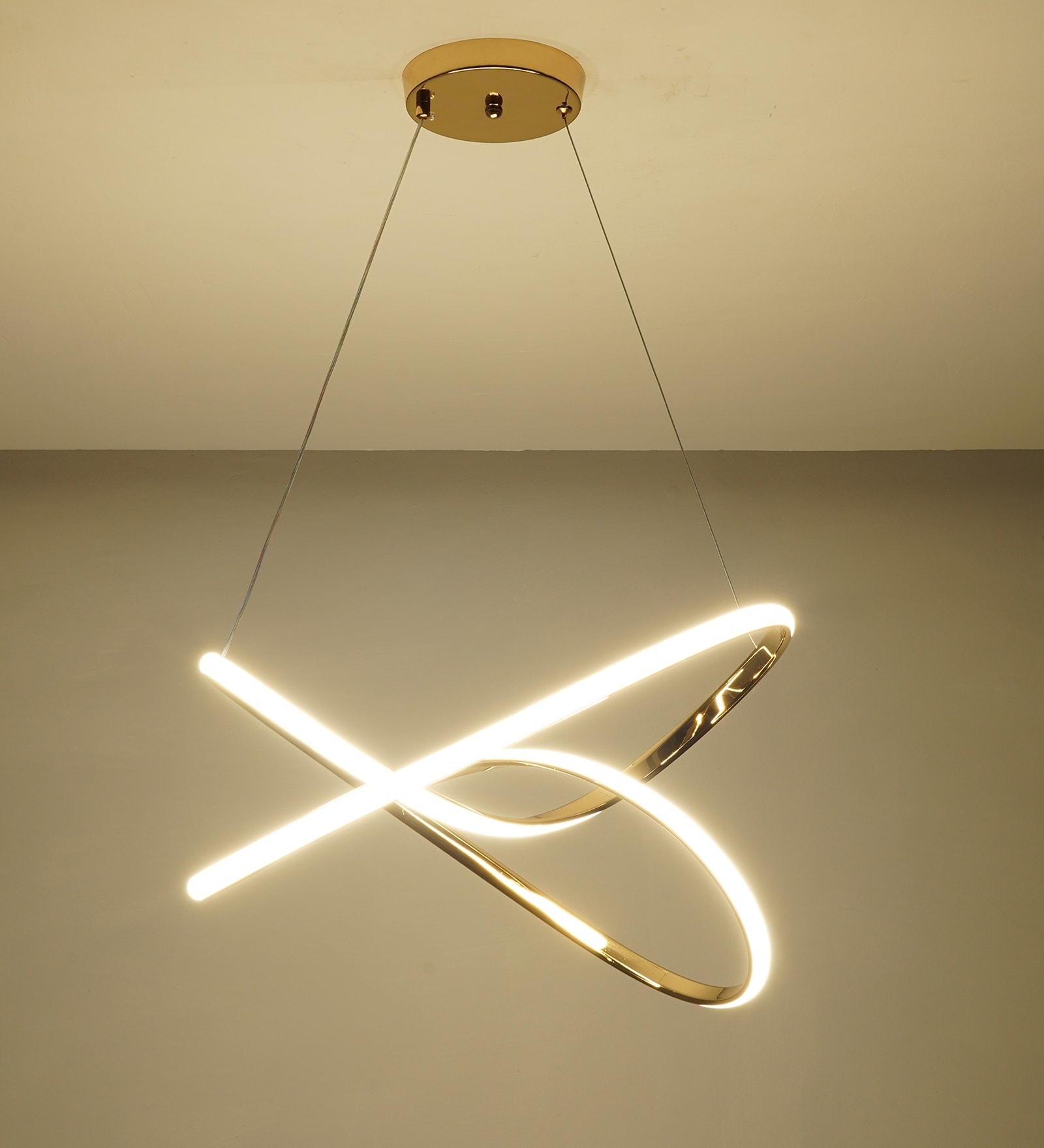 Danieli Rose Gold 3 Colour Led Chandelier Ceiling Light