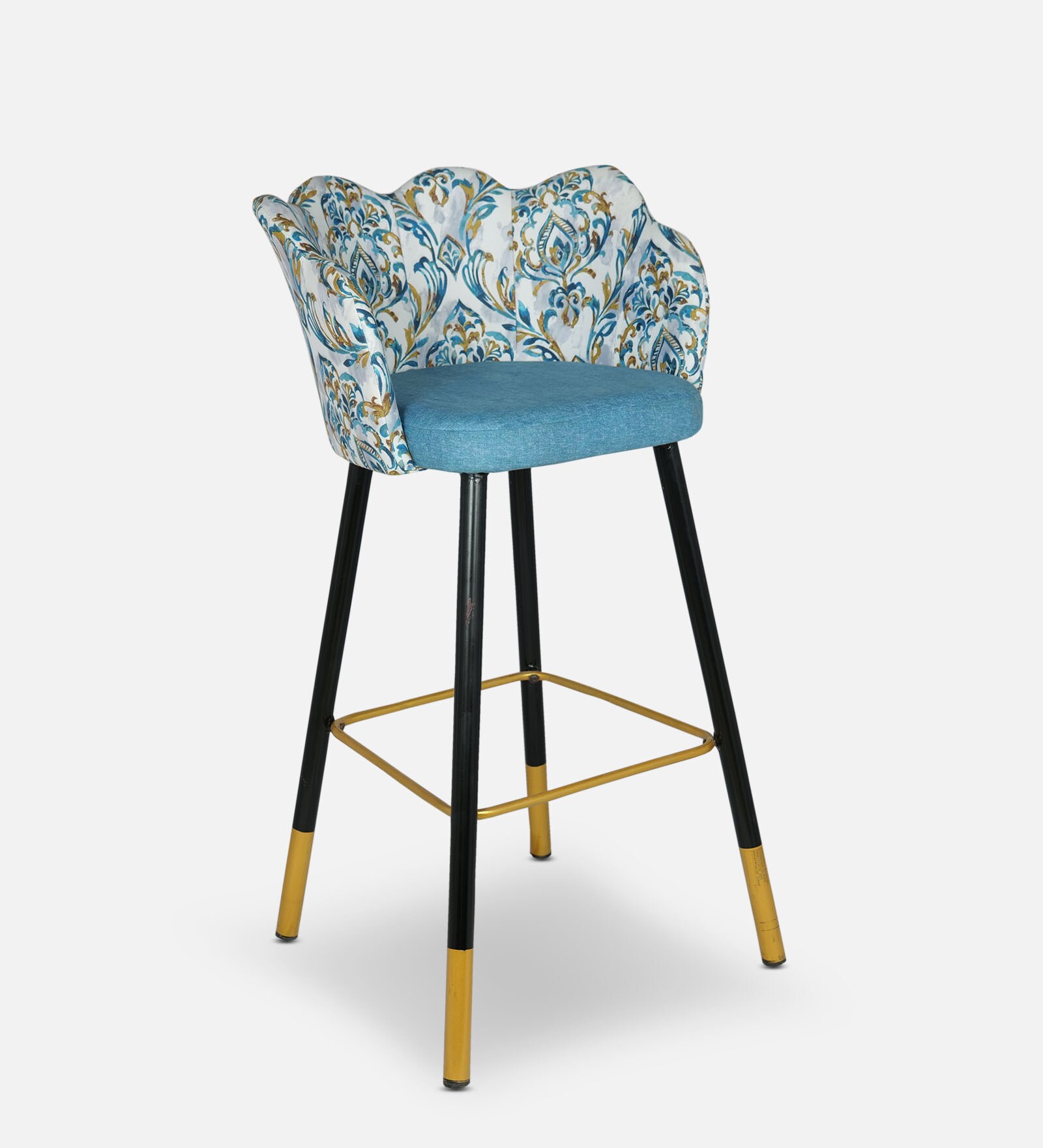 Daniella Low Back Barstool in Sky blue Colour