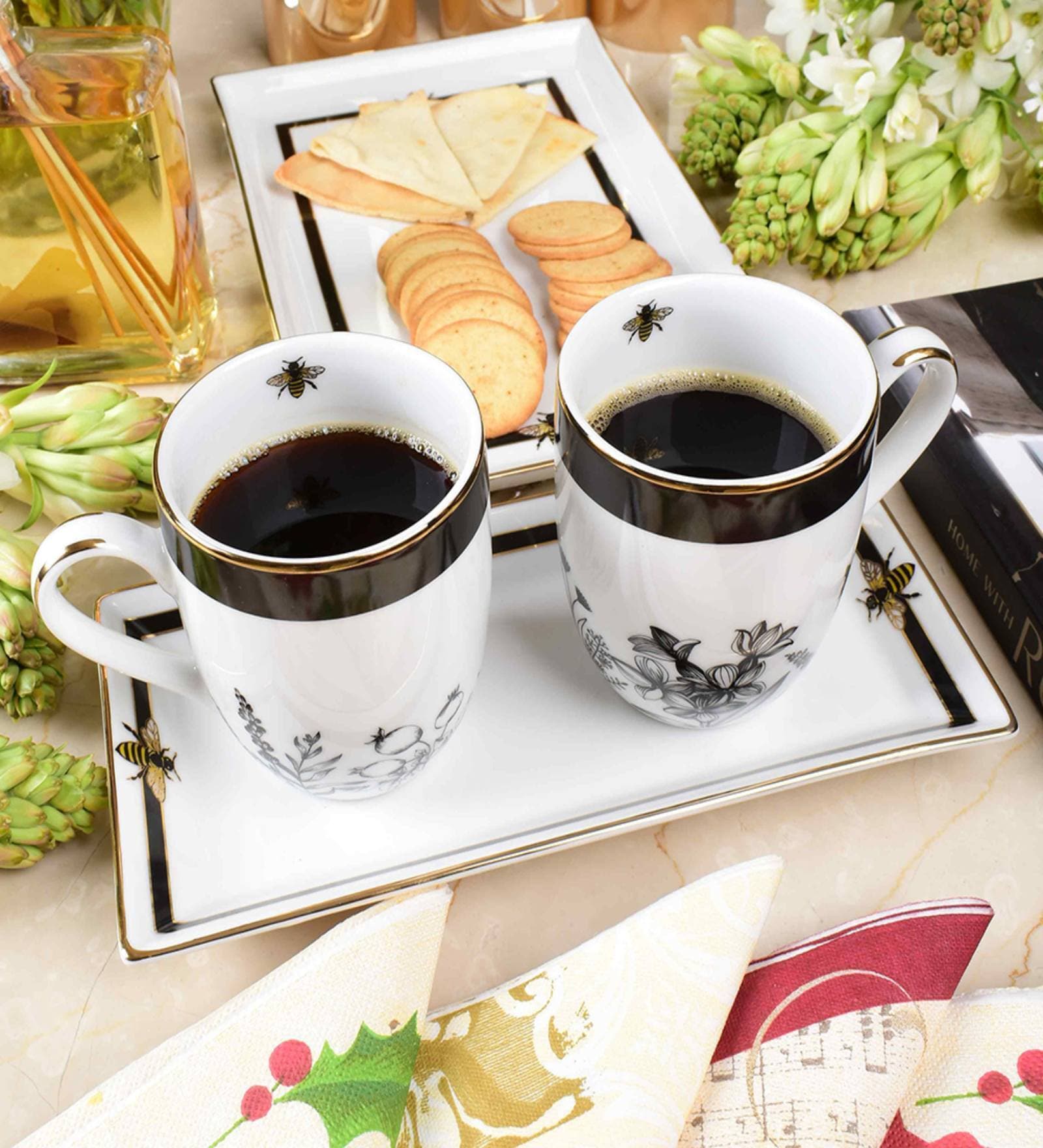 Dankotuwa Bee Coupe Coffee Mug Set of 2