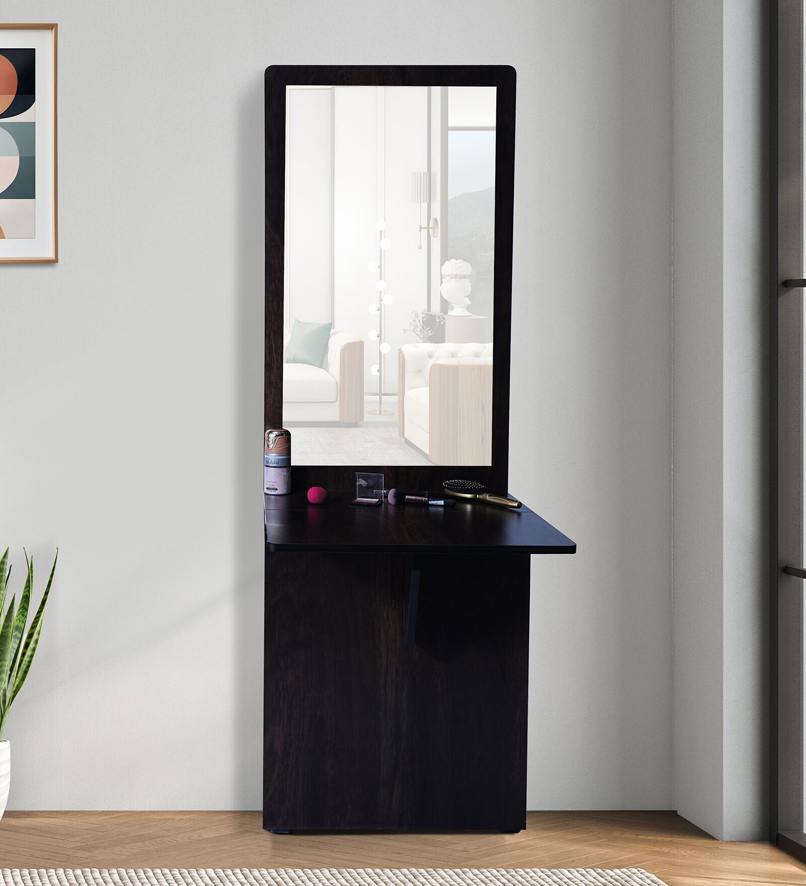 Darcy Dresser In Brown Teak Finish