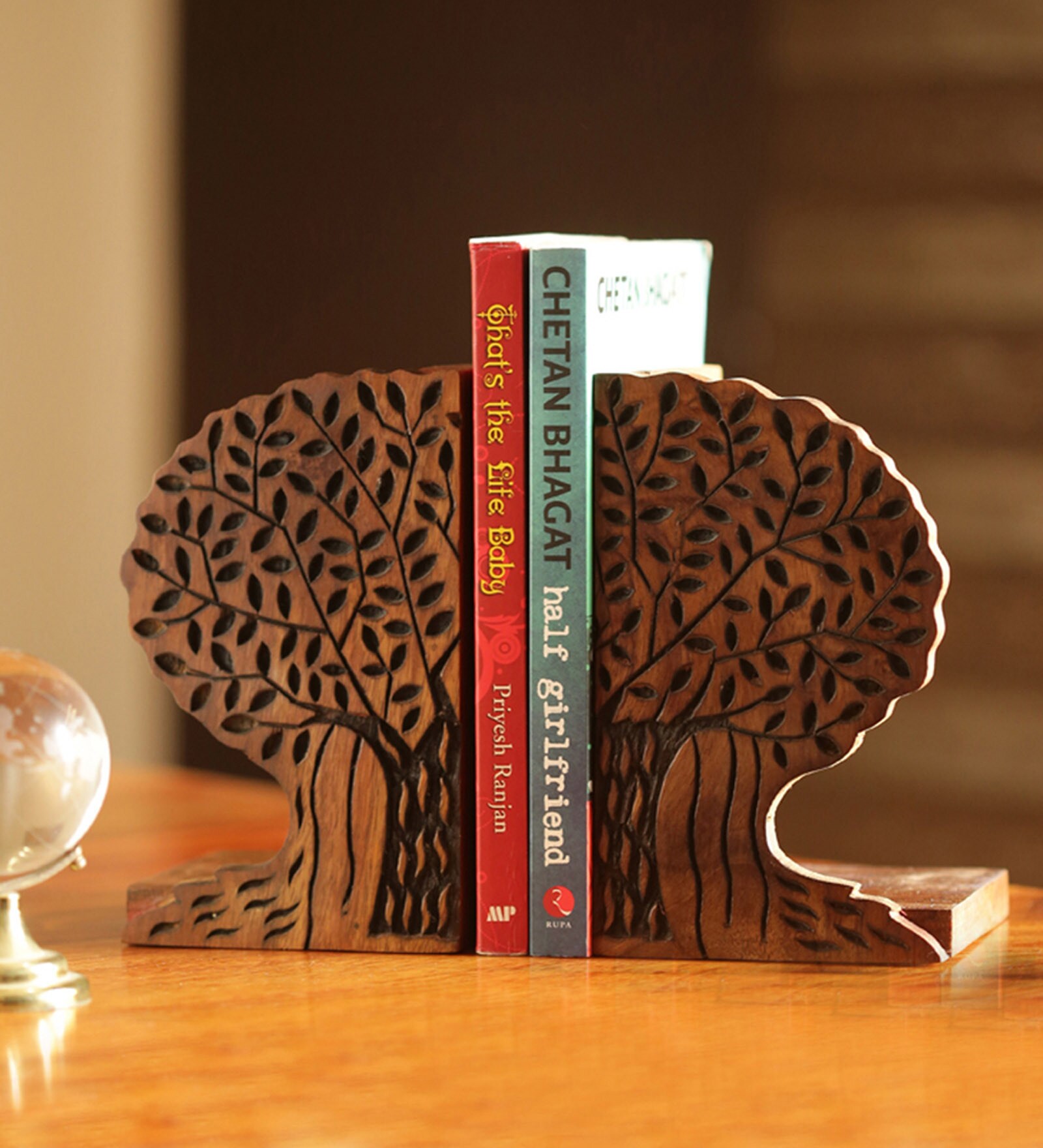 Buy Tree Of Life Brown Sheesham Wood Bookend At 35% OFF By ...