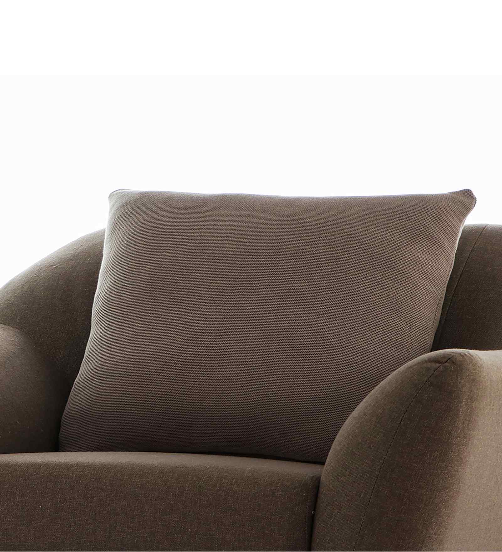 Dark Coffee 100% Cotton Marina 22X22 Inches Knitted Cushion Cover