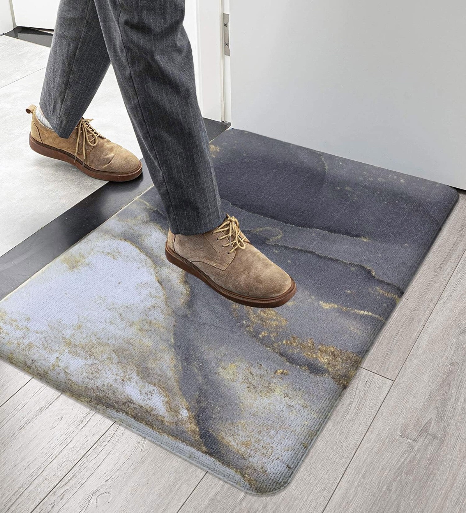 Dark Grey Rubber 18x30 Inches Anti Skid Door Mat