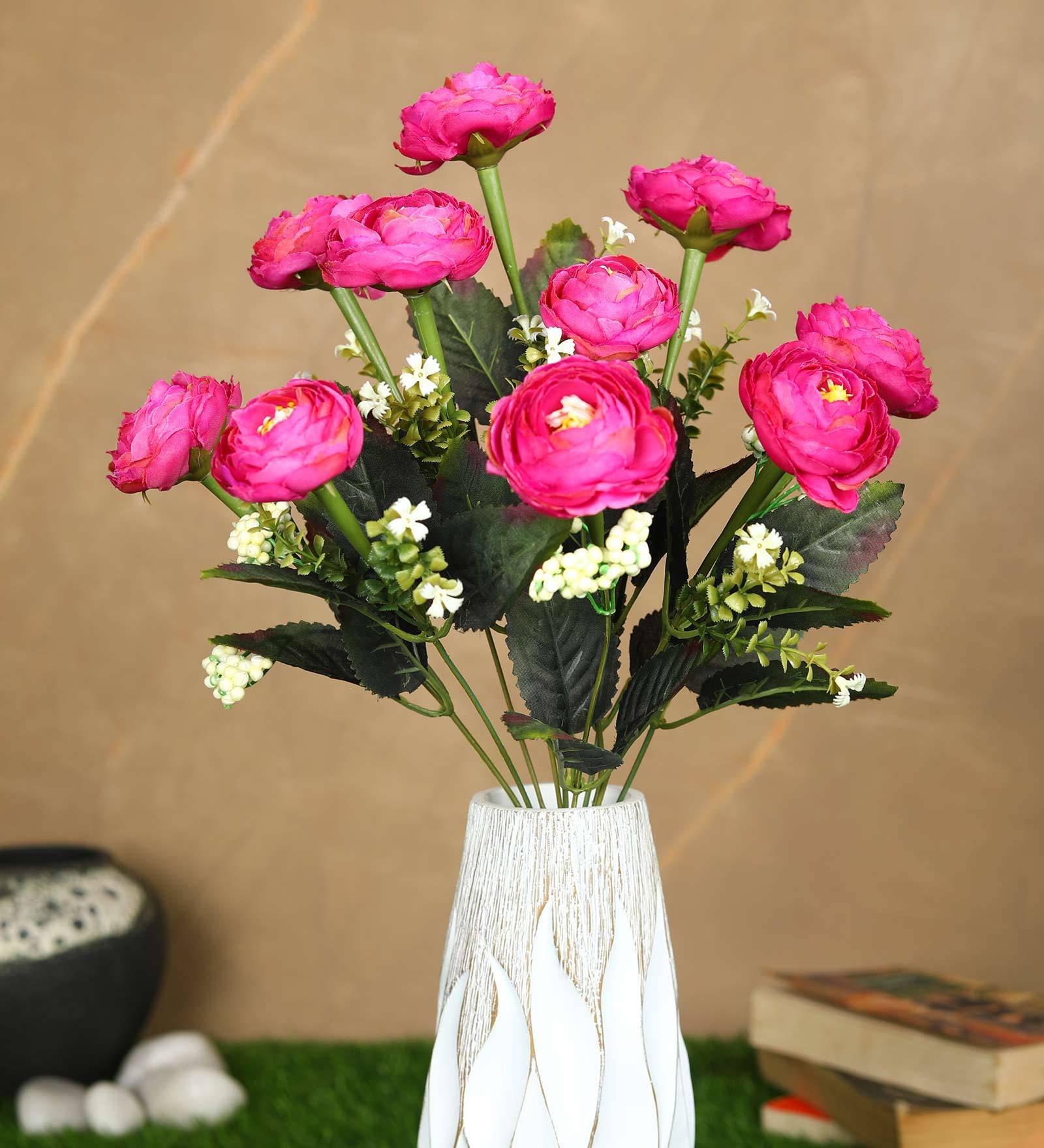 Buy Pink Fabric Dark Pink Artificial Flowers at 38% OFF by Pollination ...