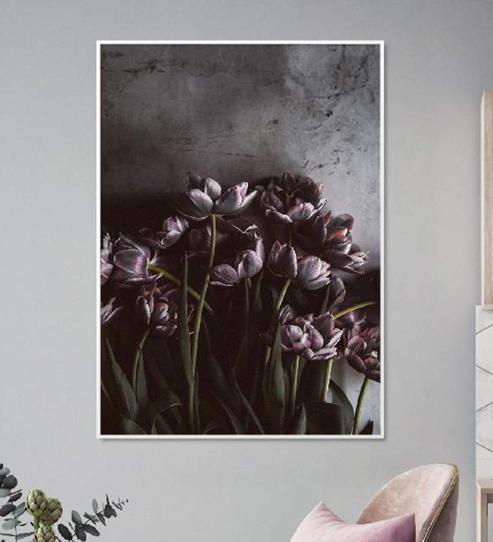 Pure Prowess Multicolor Canvas Framed Floral Art Print