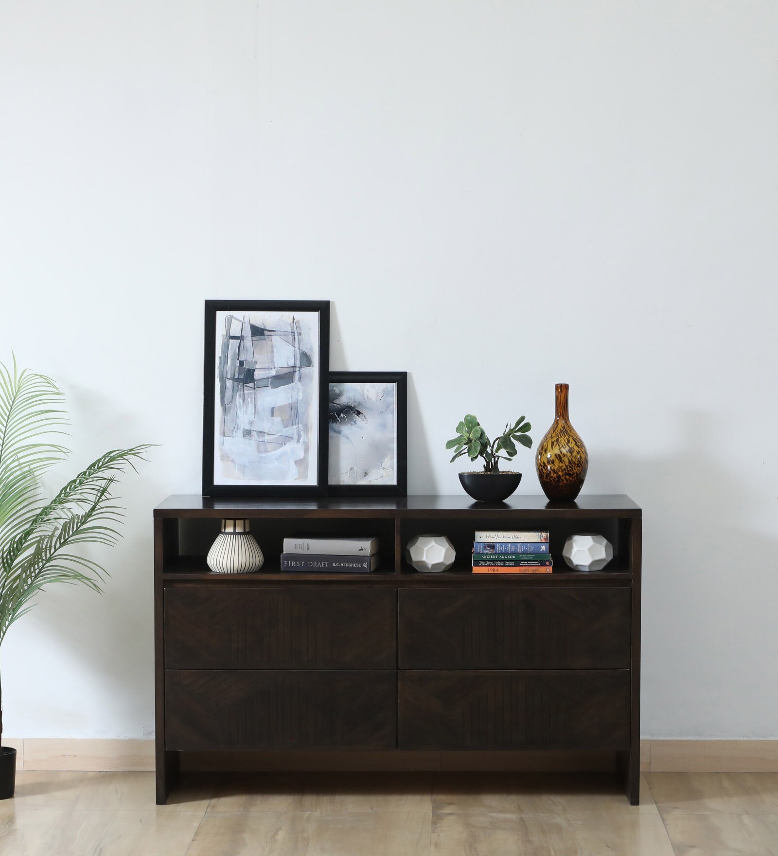 Darsh Solid Wood Cabinet in Walnut Finish Darsh Solid Wood Cabinet in Walnut Finish