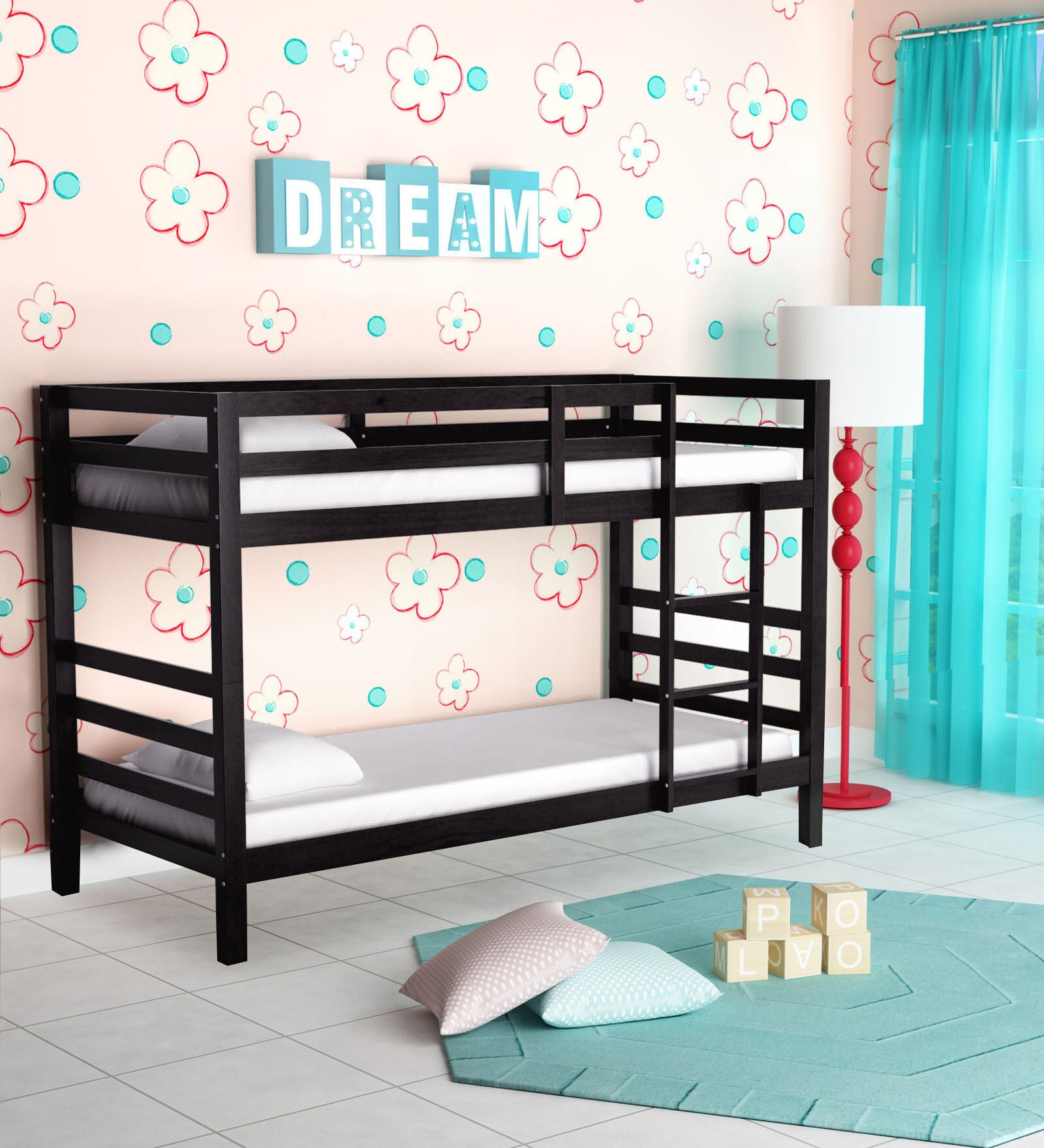 Dave Bunk Bed in Wenge Finish