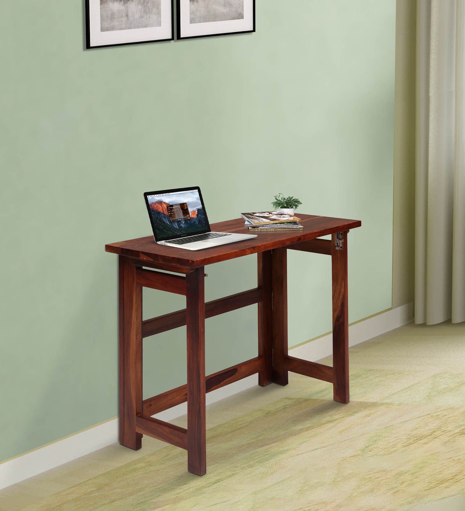 Buy Daxton Sheesham Wood Writing Table in Honey Finish at 65 OFF by