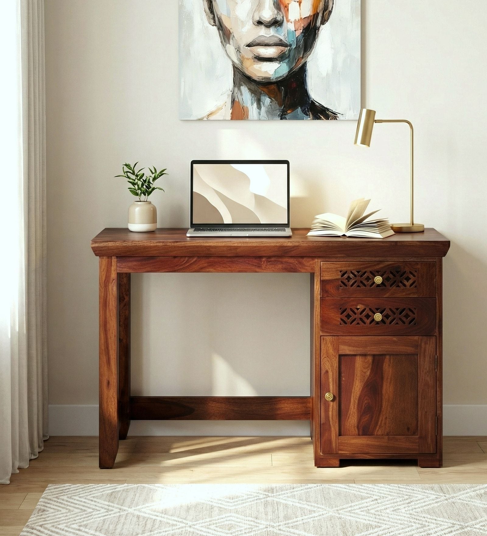 Dayton Writing Table In Provisional Teak Finish