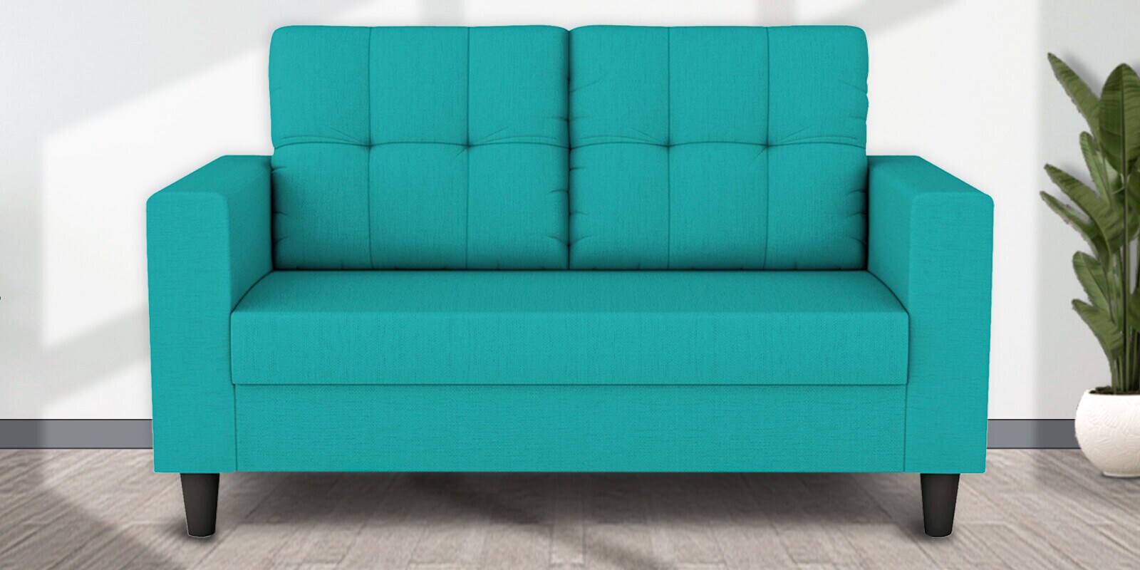 Darcy Fabric 2 Seater Sofa in Aqua Blue Colour
