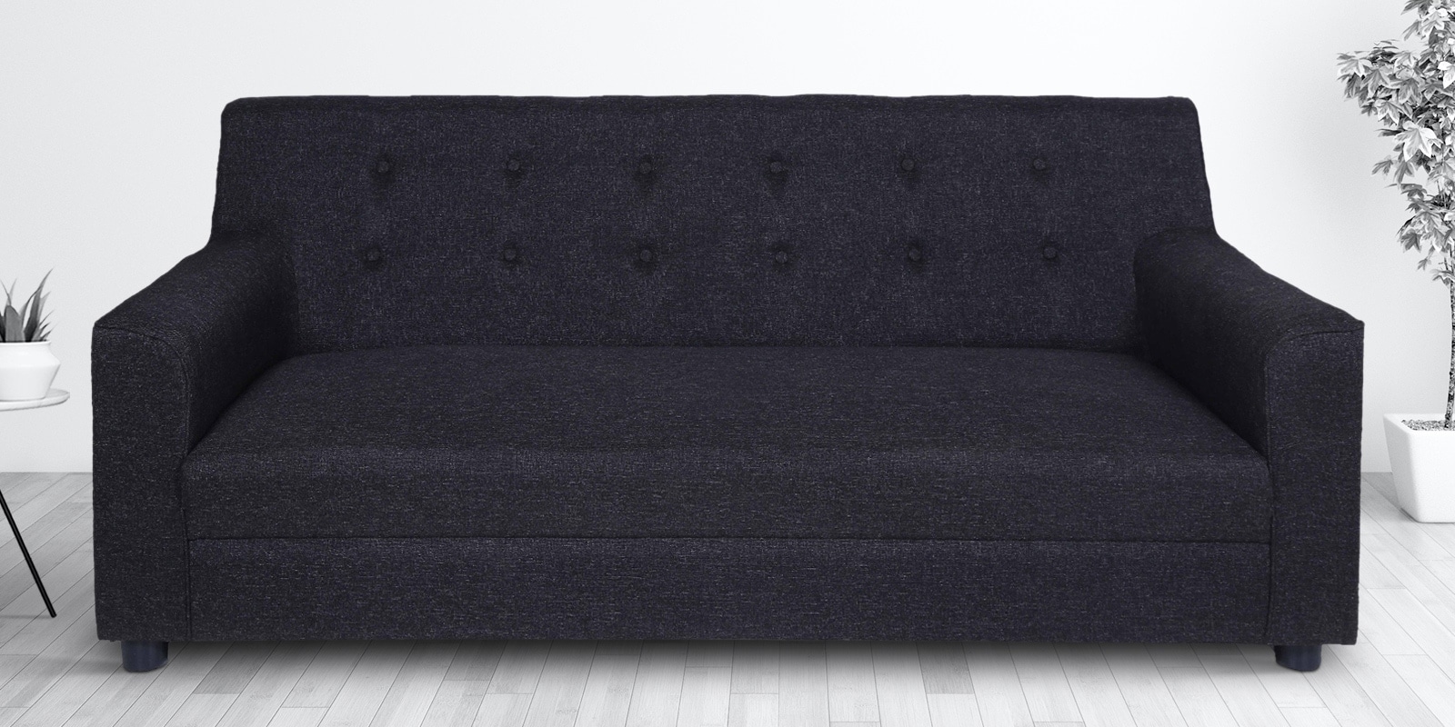 Dark Pepper 3 Seater Sofa in Charcoal Grey Colour Dark Pepper 3 Seater Sofa in Charcoal Grey Colour