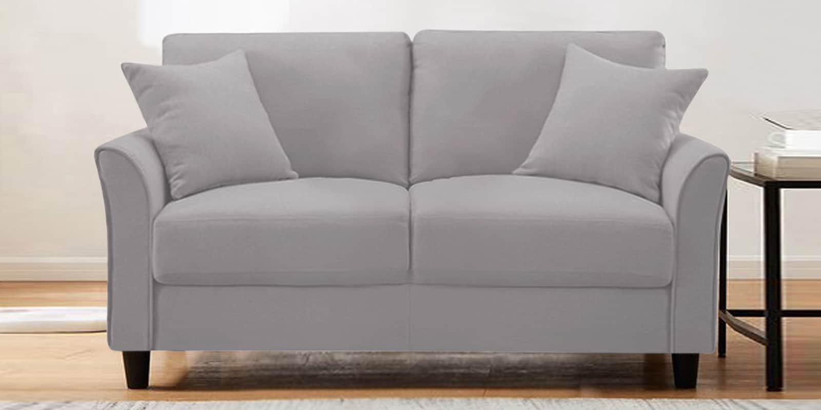 Buy Daroo Velvet 2 Seater Sofa in Concrete Grey Colour at 47% OFF by ...