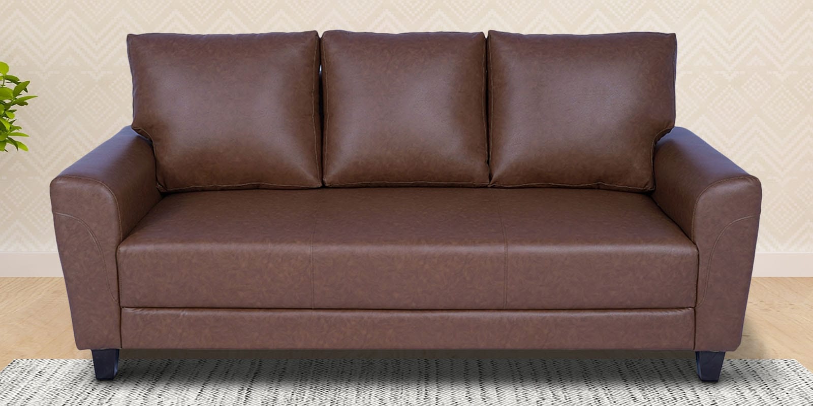 Buy Darwin 3 Seater Sofa in Brown Colour at 23 OFF by Decor Desk