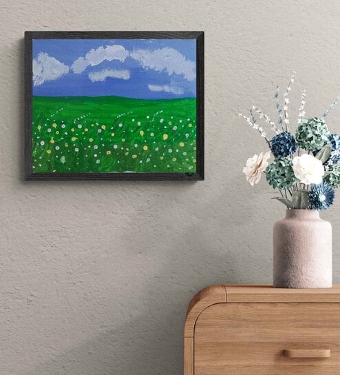 Daffodils Meadow  Handmade Acrylic Paint On Canvas Unframed