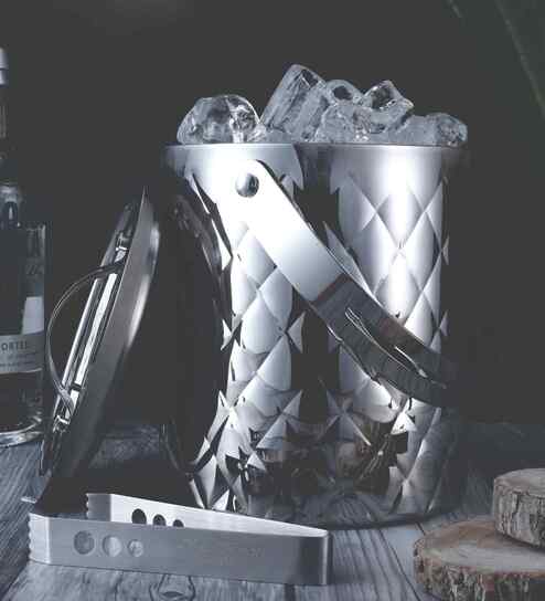Daimond Ice Bucket Silver