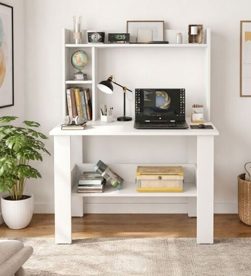 Daisy Study Desk In White Finish