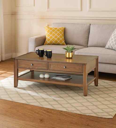 Dallas American Wooden Coffee Table In Walnut Finish