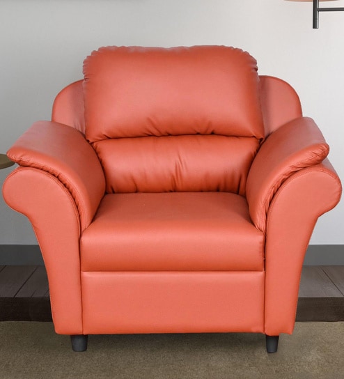 Buy Dalvin 1 Seater Sofa In Peach Colour By Cloud 9 Furniture