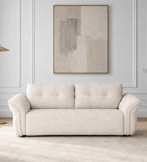 Damascus Sofa Cum Bed in Beige Colour
