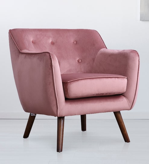 Buy Darcy Accent Chair In Peach Colour By Hometown Online