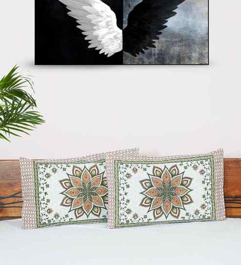 Dark Green Cotton Premium Quality 210 TC (18*28 Inches) Pillow Covers Set