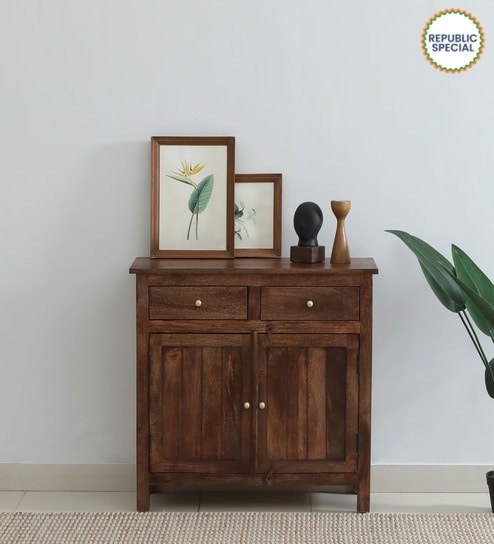 Davos Mango Wood 2 Door Cabinet In Light Tubbaq Finish