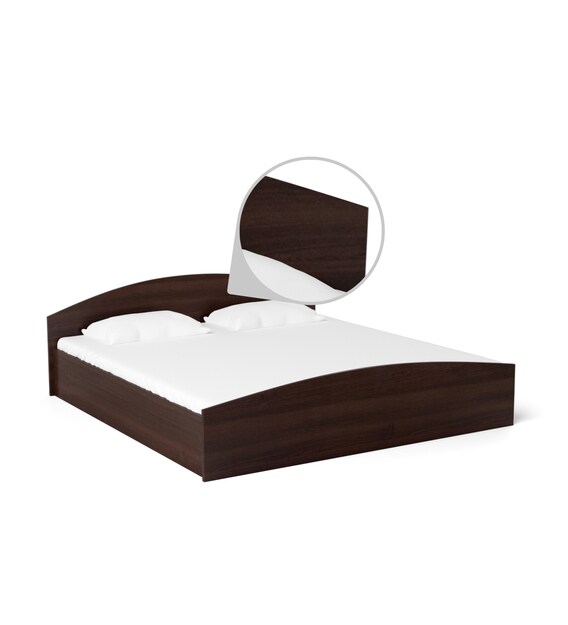 Buy Daiki Queen Size Bed in Wenge Finish Mintwud by Pepperfry Online