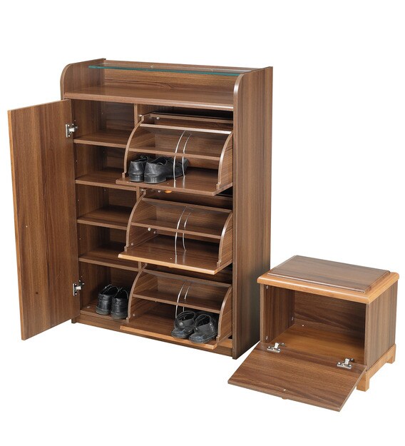 Buy Daisy Two Door Shoerack In Maple Finish By Royal Oak Online Engineered Wood Shoe Racks Shoe Racks Furniture Pepperfry Product