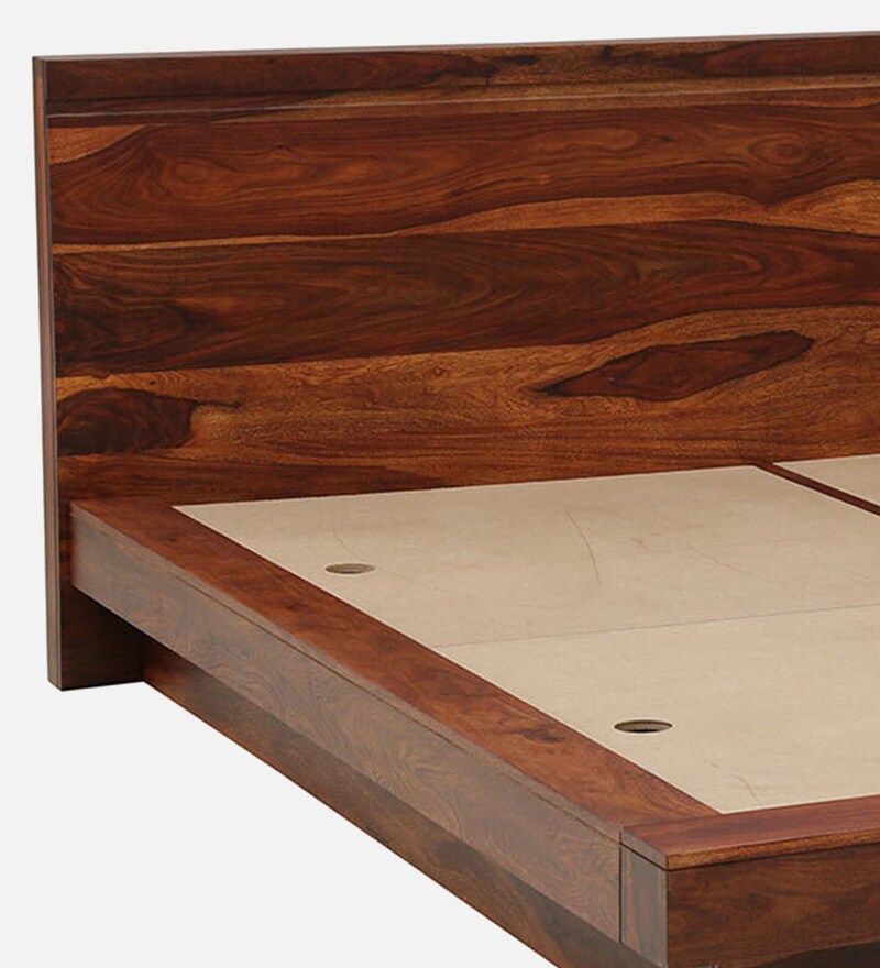 Buy Cordoba Sheesham Wood King Size Bed In Honey Oak Finish Online Modern King Size Beds
