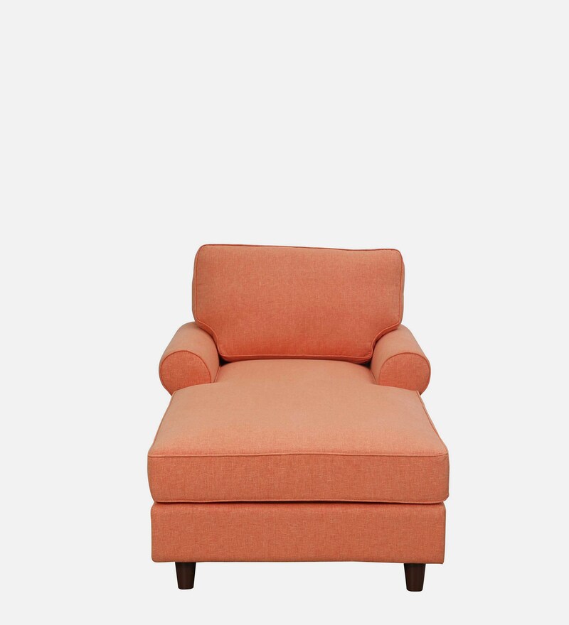 Buy Savona Fabric Chaise Lounger in Orange Colour by Woodsworth Online