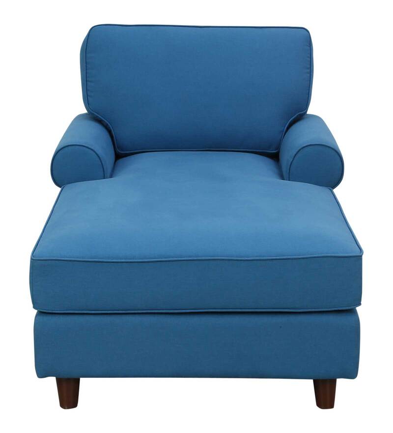 Buy Danies Chaise Lounger in Sapphire Blue Colour By Woodsworth Online