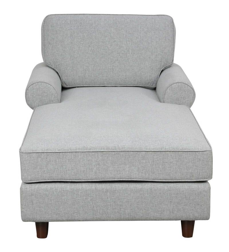 Buy Danies Chaise Lounger in Silver Colour By Woodsworth Online