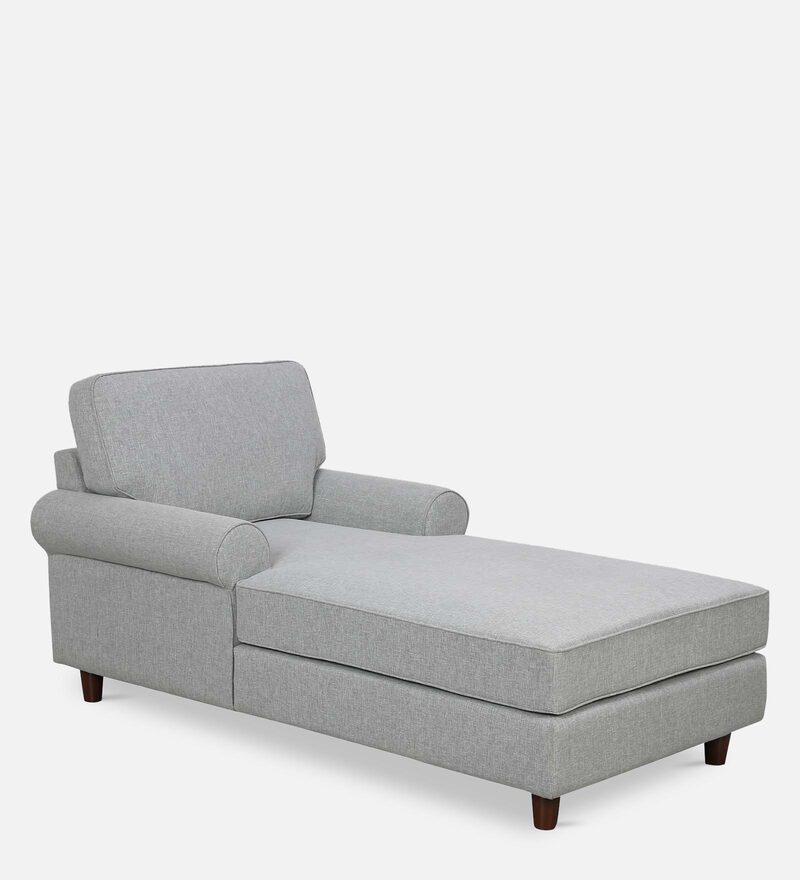 Buy Danies Chaise Lounger in Silver Colour By Woodsworth Online