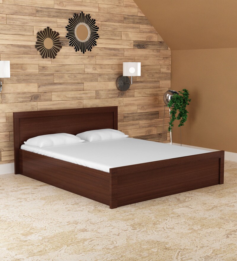 Buy Dazzle King Bed with Box storage in Walnut Finish by HomeTown