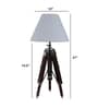Dabbi Nickle Table Lamp(Cotton White Conical Shade)