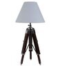 Dabbi Nickle Table Lamp(Cotton White Conical Shade)
