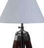 Dabbi Nickle Table Lamp(Cotton White Conical Shade)