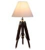 Dabbi Nickle Table Lamp(Cotton White Conical Shade)