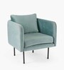Daburu Fabric Lounge Chair In Mint Green Color