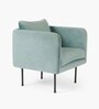 Daburu Fabric Lounge Chair In Mint Green Color
