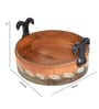 Dadiji's Brown Glass, Terracotta and Wood 6 Pcs Condiment Jars with Spoon Holder & Tray