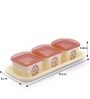 Daffodil 500 ml Brown Plastic ( Set of 3 ) Airtight Storage Container with Tray
