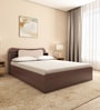 Daffodil King Size Bed in Walnut Finish with Headboard & Box Storage
